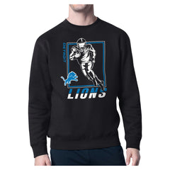 Starter Player Grid Pullover Sweatshirt - Detroit Lions
