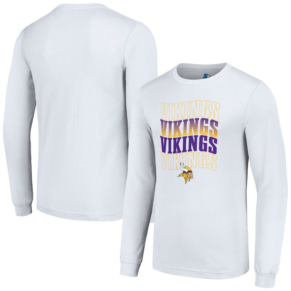 Starter Team Name Graphic Long Sleeve T-Shirt - Minnesota Vikings