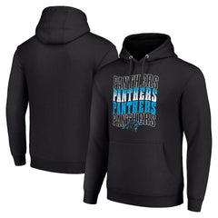 Starter Four Team Name Logo Fleece Pullover Hoodie - Carolina Panthers
