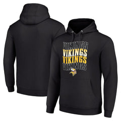 Starter Four Team Name Logo Fleece Pullover Hoodie - Minnesota Vikings