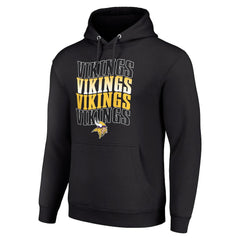 Starter Four Team Name Logo Fleece Pullover Hoodie - Minnesota Vikings