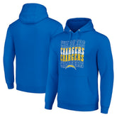 Starter Four Team Name Logo Fleece Pullover Hoodie - Los Angeles Chargers