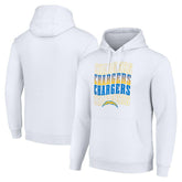 Starter Four Team Name Logo Fleece Pullover Hoodie - Los Angeles Chargers