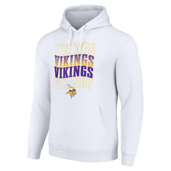 Starter Four Team Name Logo Fleece Pullover Hoodie - Minnesota Vikings