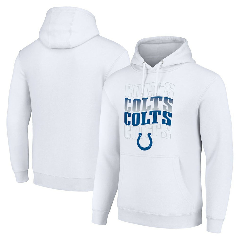 Starter Four Team Name Logo Fleece Pullover Hoodie - Indianapolis Colts