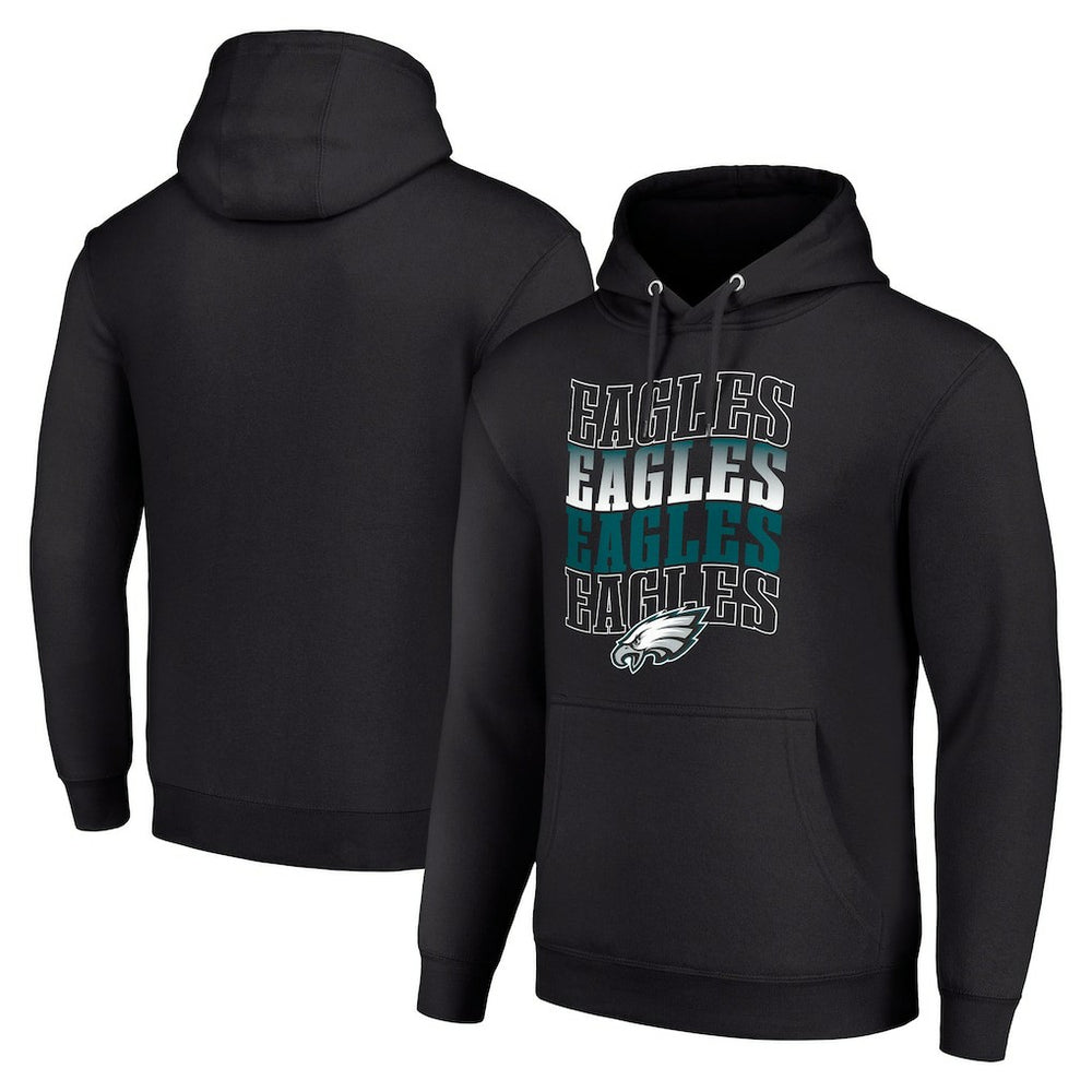 Starter Four Team Name Logo Fleece Pullover Hoodie - Philadelphia Eagles