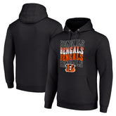 Starter Four Team Name Logo Fleece Pullover Hoodie - Cincinnati Bengals