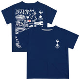 Tottenham Hotspur Vive La Fete Youth Impressions Artwork T-Shirt - Navy