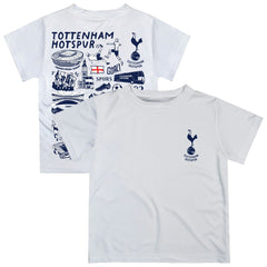 Tottenham Hotspur Vive La Fete Youth Impressions Artwork T-Shirt - White