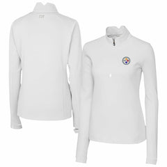 Cutter & Buck Women's Traverse Stretch Quarter-Zip Pullover Top - Pittsburgh Steelers