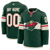NHL Green Minnesota Wild Fanatics Home Premium Custom Jersey