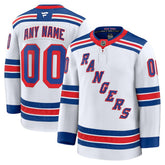 NHL White New York Rangers Fanatics Away Premium Custom Jersey