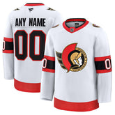 NHL White Ottawa Senators Fanatics Away Premium Custom Jersey