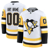 NHL White Pittsburgh Penguins Fanatics Away Premium Custom Jersey