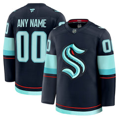NHL Deep Sea Blue Seattle Kraken Fanatics Home Premium Custom Jersey