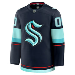 NHL Deep Sea Blue Seattle Kraken Fanatics Home Premium Custom Jersey