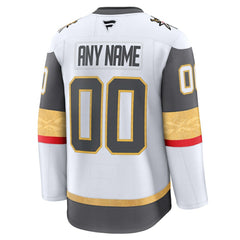 NHL White Vegas Golden Knights Fanatics Away Premium Custom Jersey