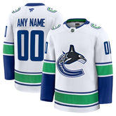 NHL White Vancouver Canucks Fanatics Away Premium Custom Jersey