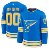 NHL Blue St. Louis Blues Fanatics Alternate Premium Custom Jersey