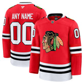 NHL Red Chicago Blackhawks Fanatics Home Premium Custom Jersey