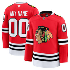 NHL Red Chicago Blackhawks Fanatics Home Premium Custom Jersey