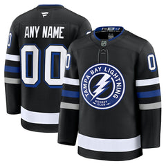 NHL Black Tampa Bay Lightning Fanatics Alternate Premium Custom Jersey