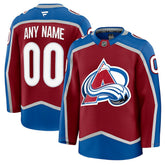 NHL Burgundy Colorado Avalanche Fanatics Home Premium Custom Jersey