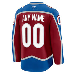 NHL Burgundy Colorado Avalanche Fanatics Home Premium Custom Jersey