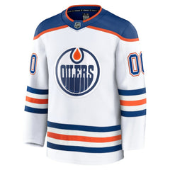 NHL White Edmonton Oilers Fanatics Away Premium Custom Jersey