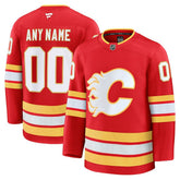 NHL Red Calgary Flames Fanatics Home Premium Custom Jersey