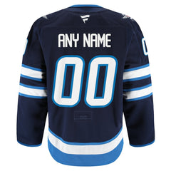 NHL Navy Winnipeg Jets Fanatics Home Authentic Pro Custom Jersey