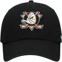 NHL Black Anaheim Ducks '47 Core Logo Clean Up Adjustable Hat
