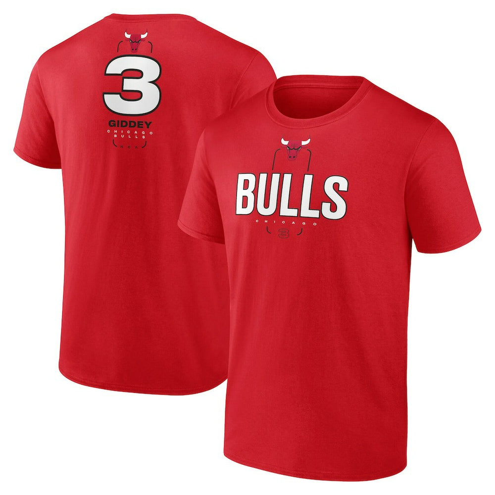 NBA Josh Giddey Chicago Bulls Behind The Back Name & Number T-Shirt - Red outlet
