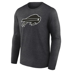 Personalized Name & Number Monochrome Long Sleeve T-Shirt - Buffalo Bills