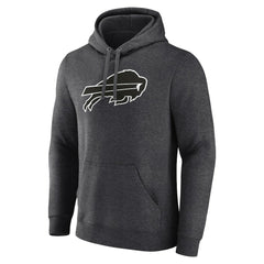 Personalized Name & Number Monochrome Pullover Hoodie - Buffalo Bills