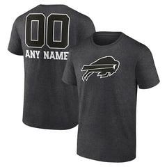 Personalized Name & Number Monochrome T-Shirt - Buffalo Bills