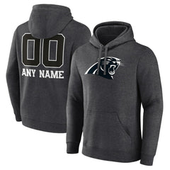 Personalized Name & Number Monochrome Pullover Hoodie - Carolina Panthers