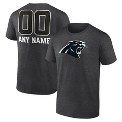 Personalized Name & Number Monochrome T-Shirt - Carolina Panthers