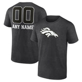 Personalized Name & Number Monochrome T-Shirt - Denver Broncos