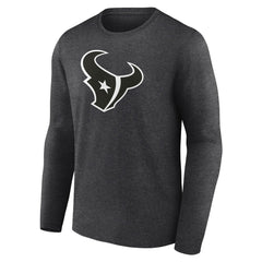 Personalized Name & Number Monochrome Long Sleeve T-Shirt - Houston Texans