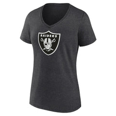 Women's Personalized Name & Number Monochrome V-Neck Long Sleeve T-Shirt - Las Vegas Raiders