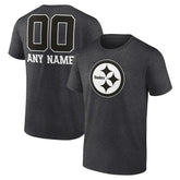 Personalized Name & Number Monochrome T-Shirt - Pittsburgh Steelers