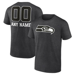 Personalized Name & Number Monochrome T-Shirt - Seattle Seahawks
