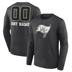 Personalized Name & Number Monochrome Long Sleeve T-Shirt - Tampa Bay Buccaneers
