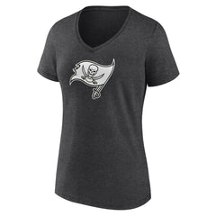 Women's Personalized Name & Number Monochrome V-Neck Long Sleeve T-Shirt - Tampa Bay Buccaneers