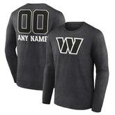 Personalized Name & Number Monochrome Long Sleeve T-Shirt - Washington Commanders