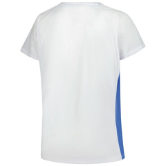 Women's Plus Size Glitter Lace-Up V- Neck T-Shirt - Detroit Lions