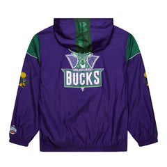 NBA Milwaukee Bucks Unisex Hardwood Classics Team OG 3.0 Anorak Half-Zip Windbreaker Jacket