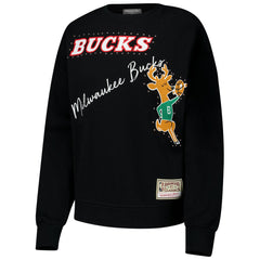 NBA Milwaukee Bucks Women's Hardwood Classics Home Team Pullover Sweatshirt