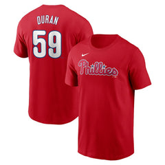 MLB Jhoan Duran Philadelphia Phillies Nike Fuse Name & Number T-Shirt
